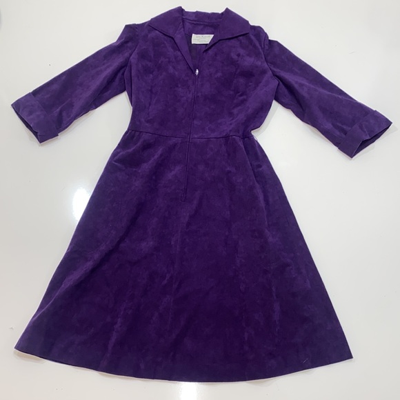 1960 Vera Maxwell nubuck dress - Picture 3 of 14